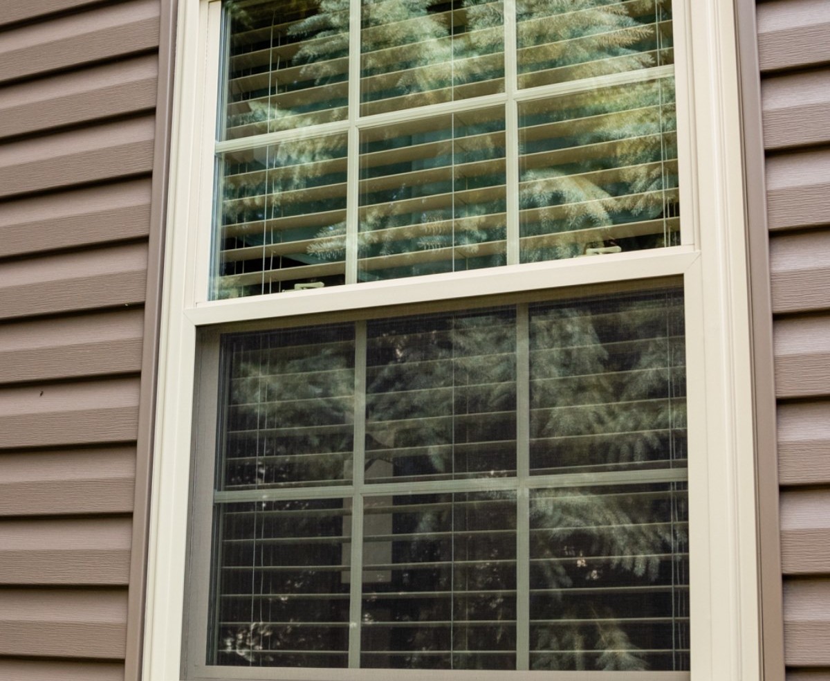 Close-up of a new window
